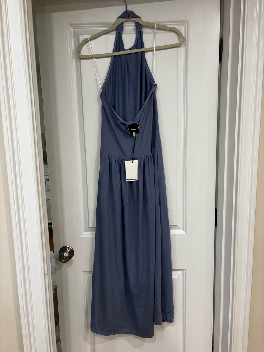 reformation halter knit midi dress